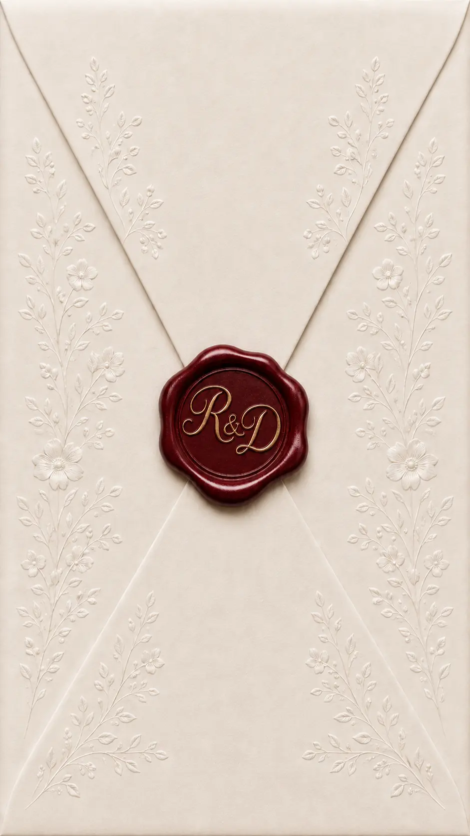 Diya and Renju wedding invitation envelope